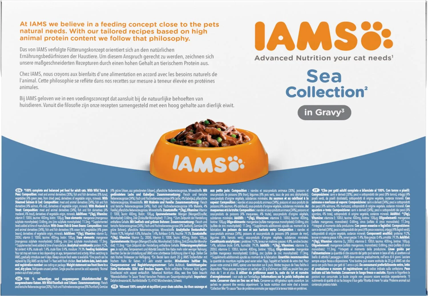 IAMS Delights Sea Collection Cibo umido per gatti senza cereali, 12 x 85 g - immagine 2