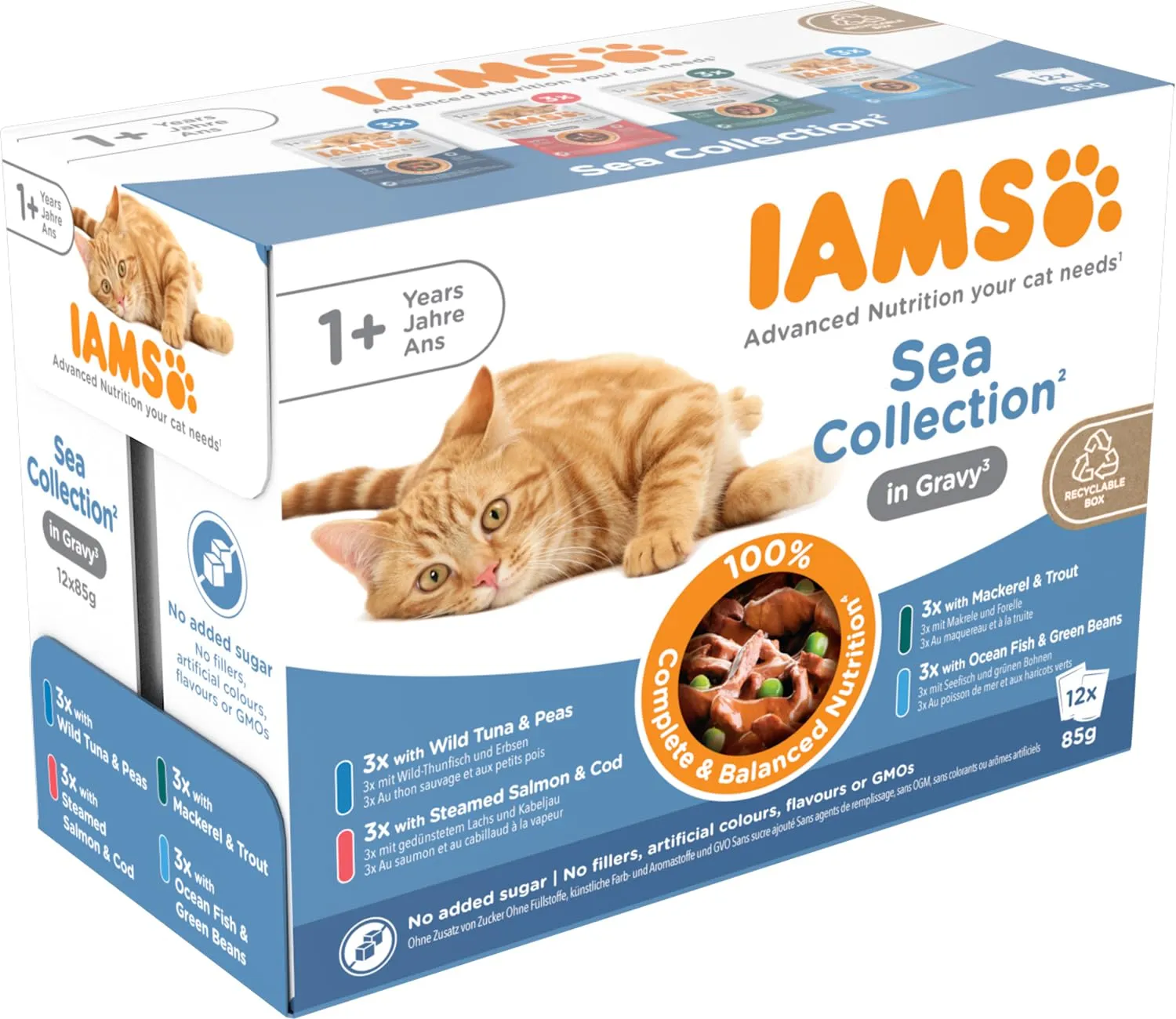 IAMS Delights Sea Collection Cibo umido per gatti senza cereali, 12 x 85 g - immagine 3