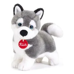 Peluche Husky Marcus S (17x18x25cm) CLASSIC Grigio e Bianco 22271 - immagine 1