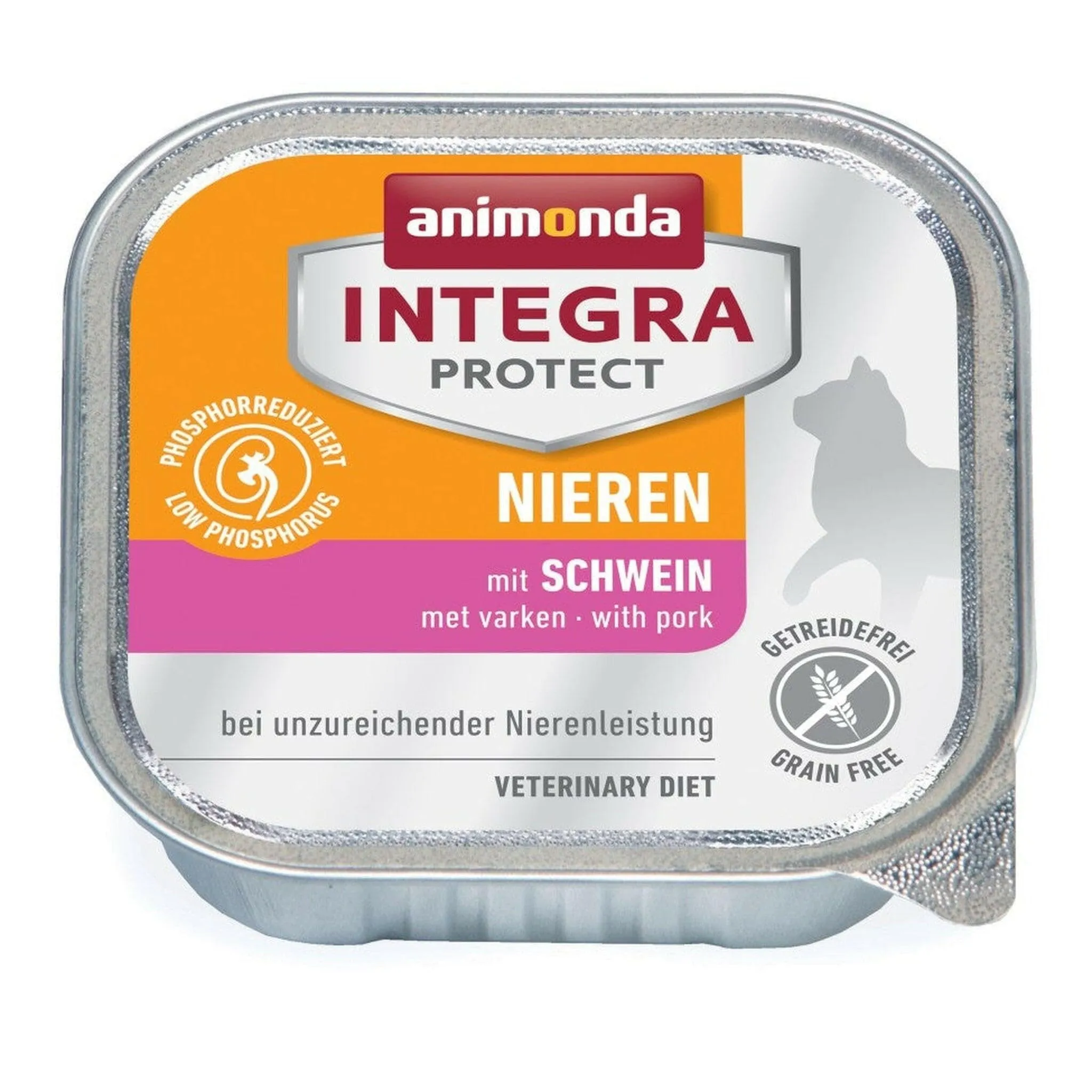animonda Integra Protect Reni Gatto, alimento umido in caso di insufficienza renale cronica, con maiale, 16 x 100 g - immagine 1