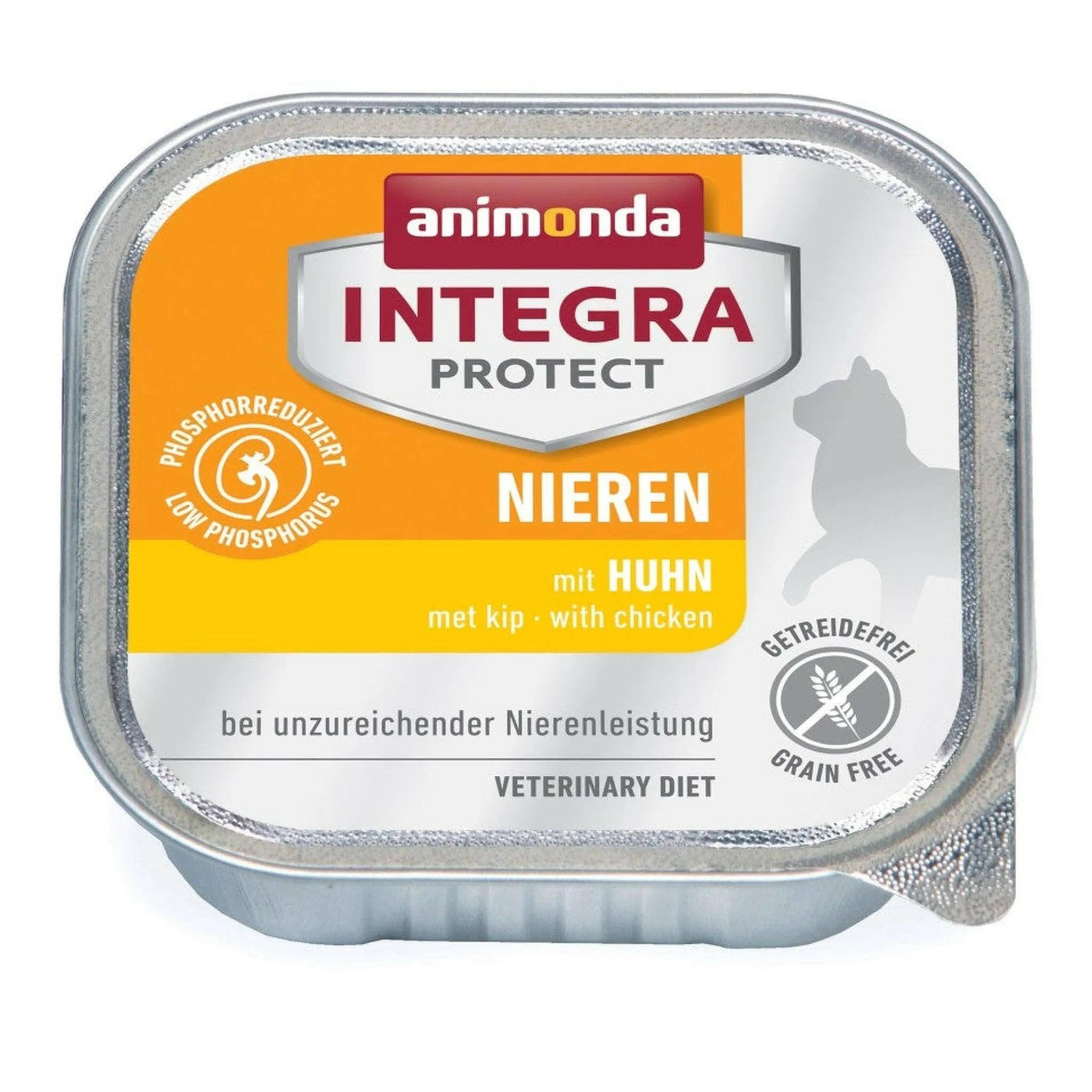animonda Integra Protect Reni Gatto, alimento umido in caso di insufficienza renale cronica, con pollo, 16 x 100 g - immagine 1