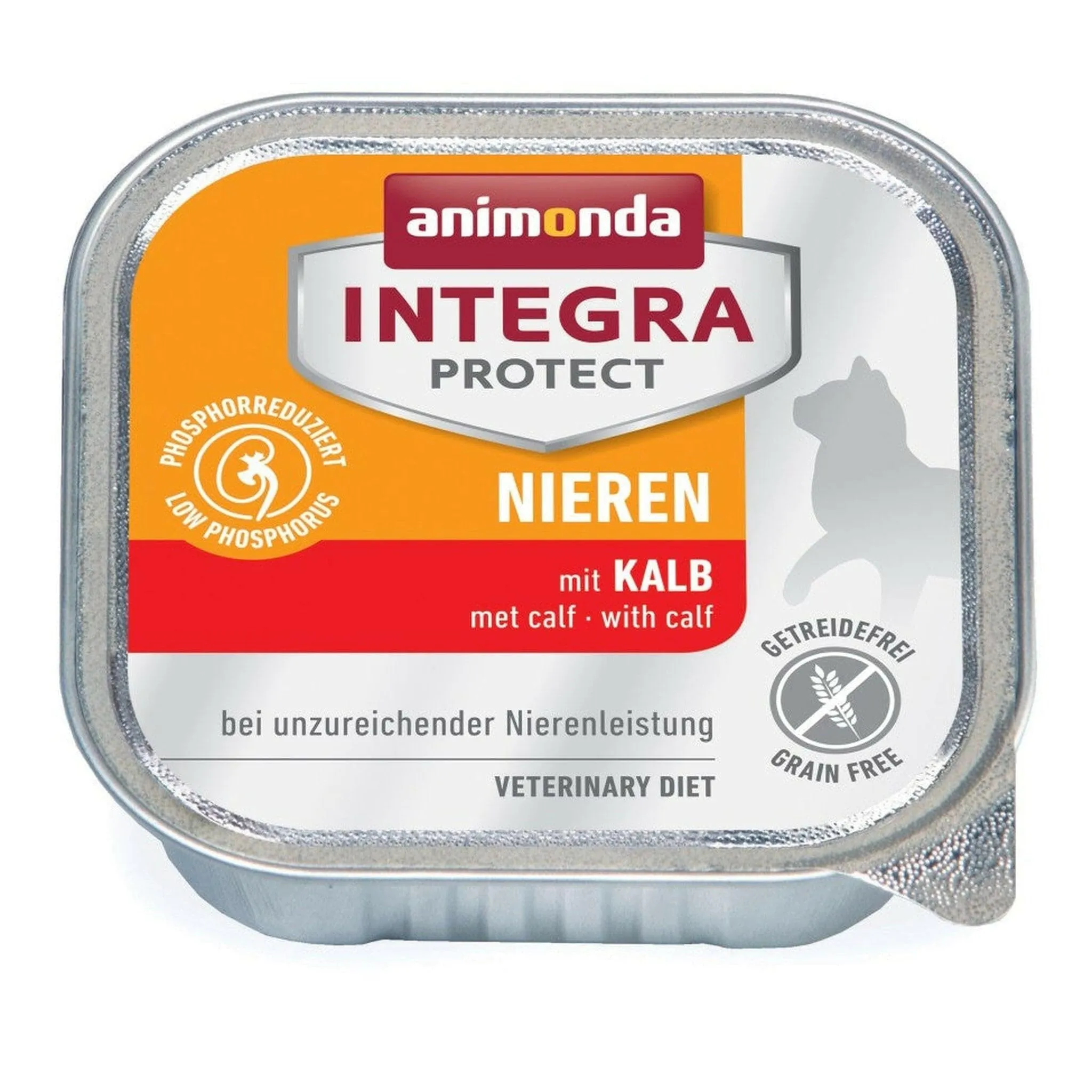 animonda Integra Protect Reni Gatto, alimento umido in caso di insufficienza renale cronica, con vitello, 16 x 100 g - immagine 1