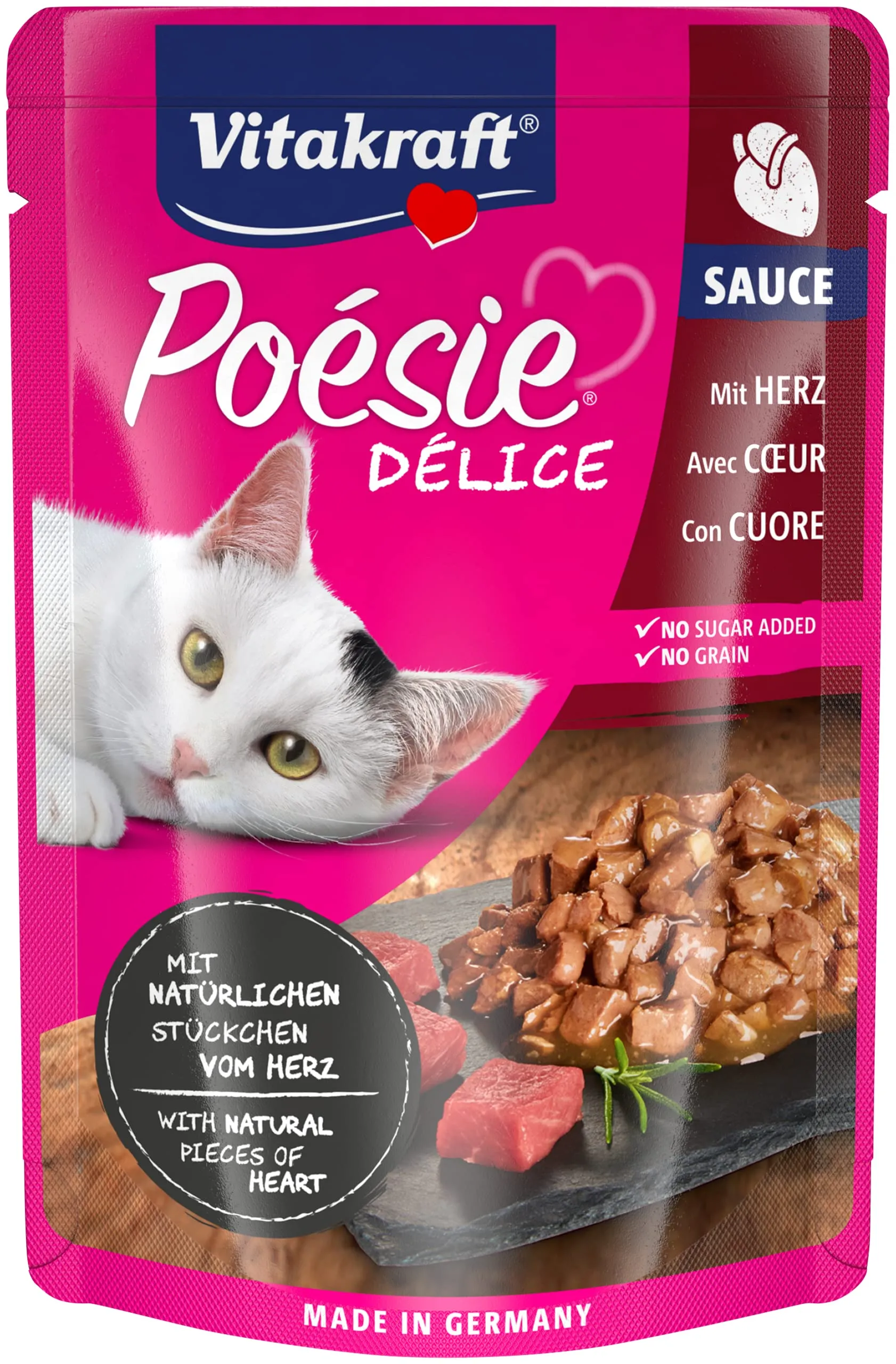 Vitakraft Poésie Deli-Sauce, Cibo per Gatti, Cibo Umido, 23 Sacchetti da 85 g - immagine 2