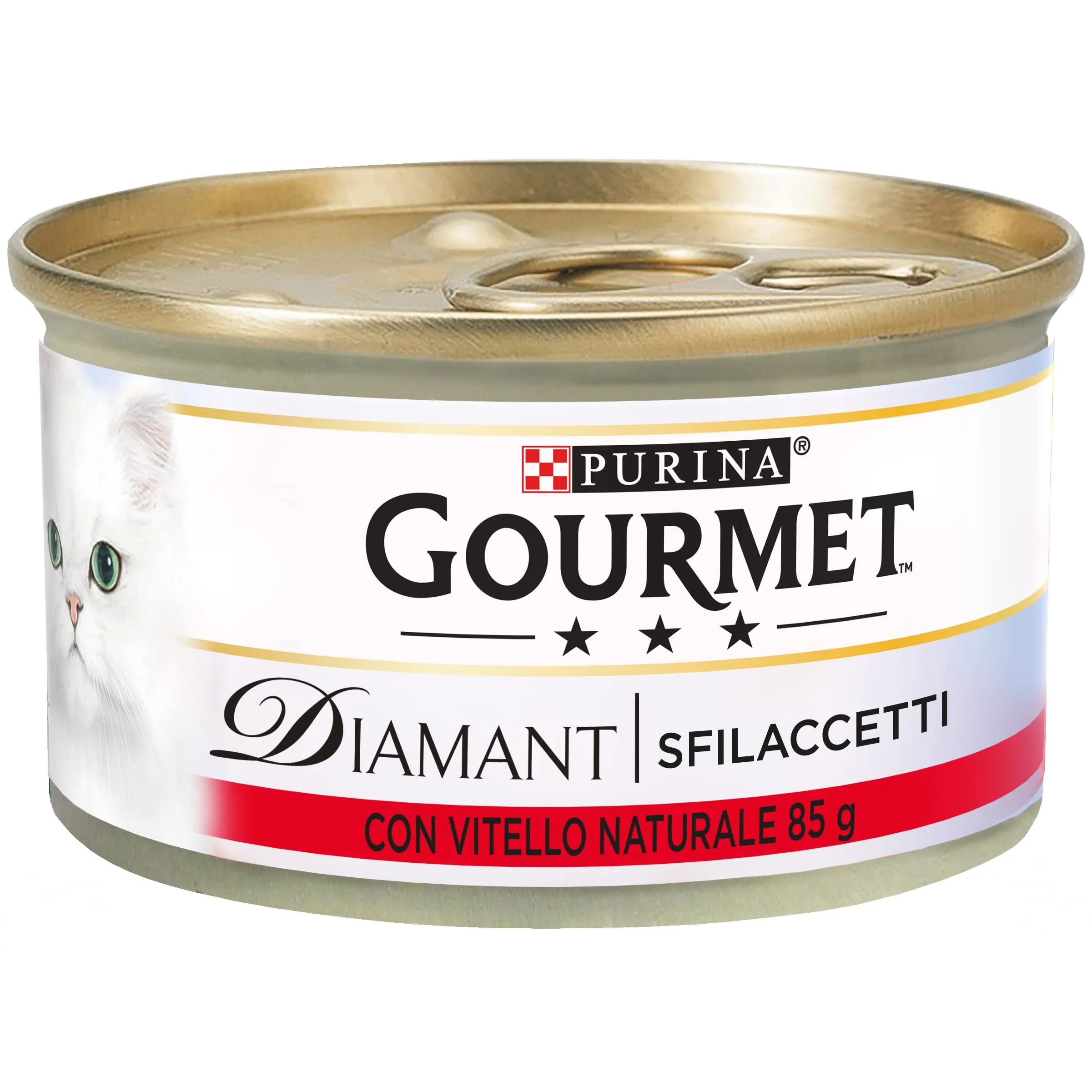 GOURMET Diamant Cibo Umido per Gatti Adulti Filettini con Vitello 24 Lattine da 85g - immagine 2