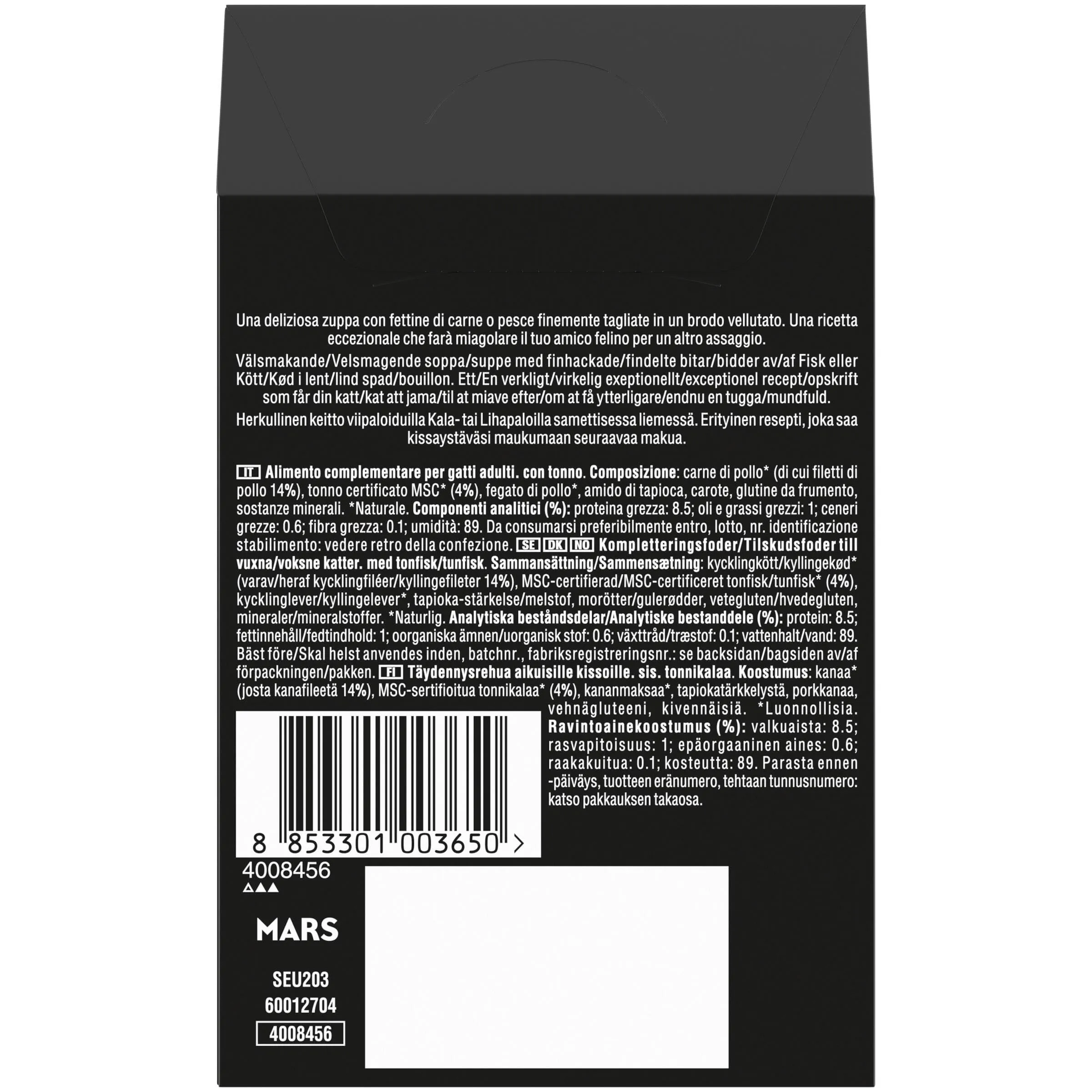 Busta di cibo umido per gatti adulti SHEBA Soup con Tonno, confezione da 40 (10x4x40g) - immagine 3
