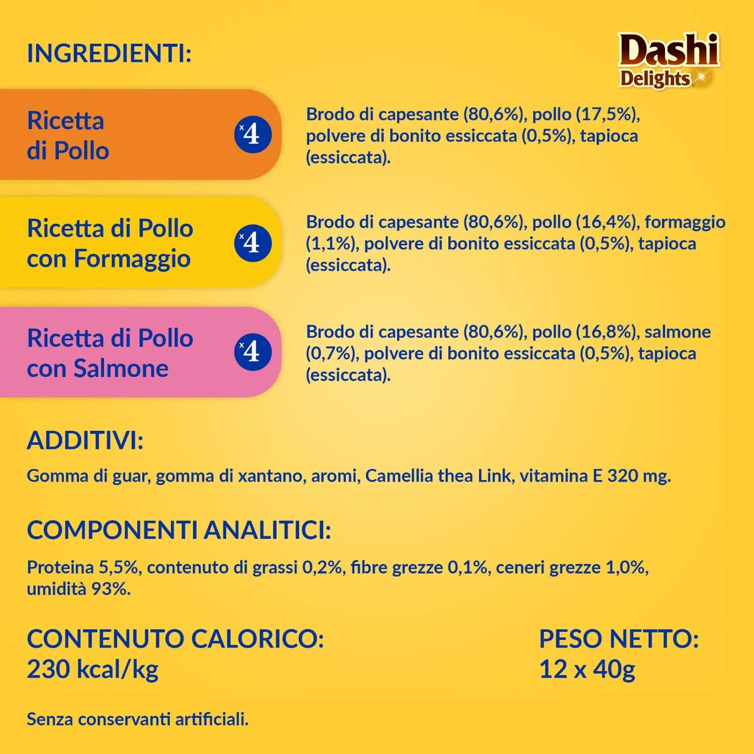 INABA Dashi Silky Broth Gatti, Cibo Umido al Pollo, Multipack 480g (12x40g) - immagine 7