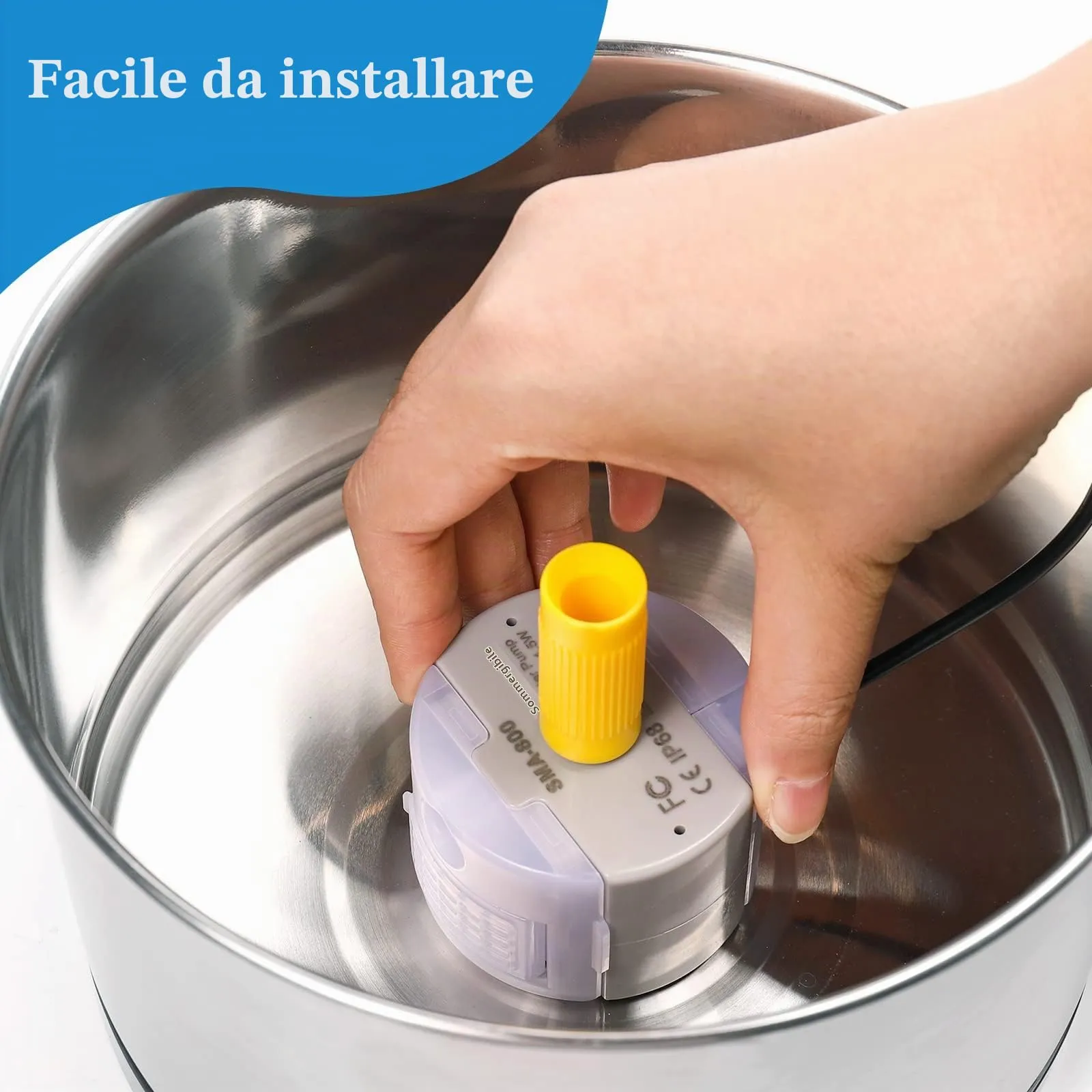 Diealles Shine Pompa per Fontana Gatti con LED, USB Pompa di Ricambio Fontanella Gatti per 2.5L Fontana - immagine 2