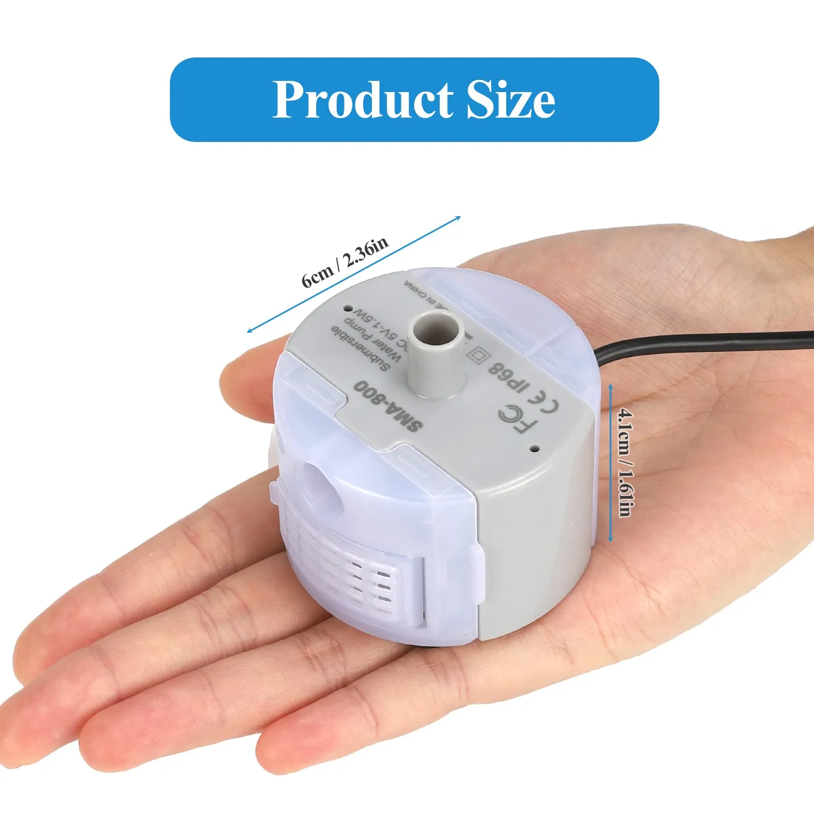 Diealles Shine Pompa per Fontana Gatti con LED, USB Pompa di Ricambio Fontanella Gatti per 2.5L Fontana - immagine 5