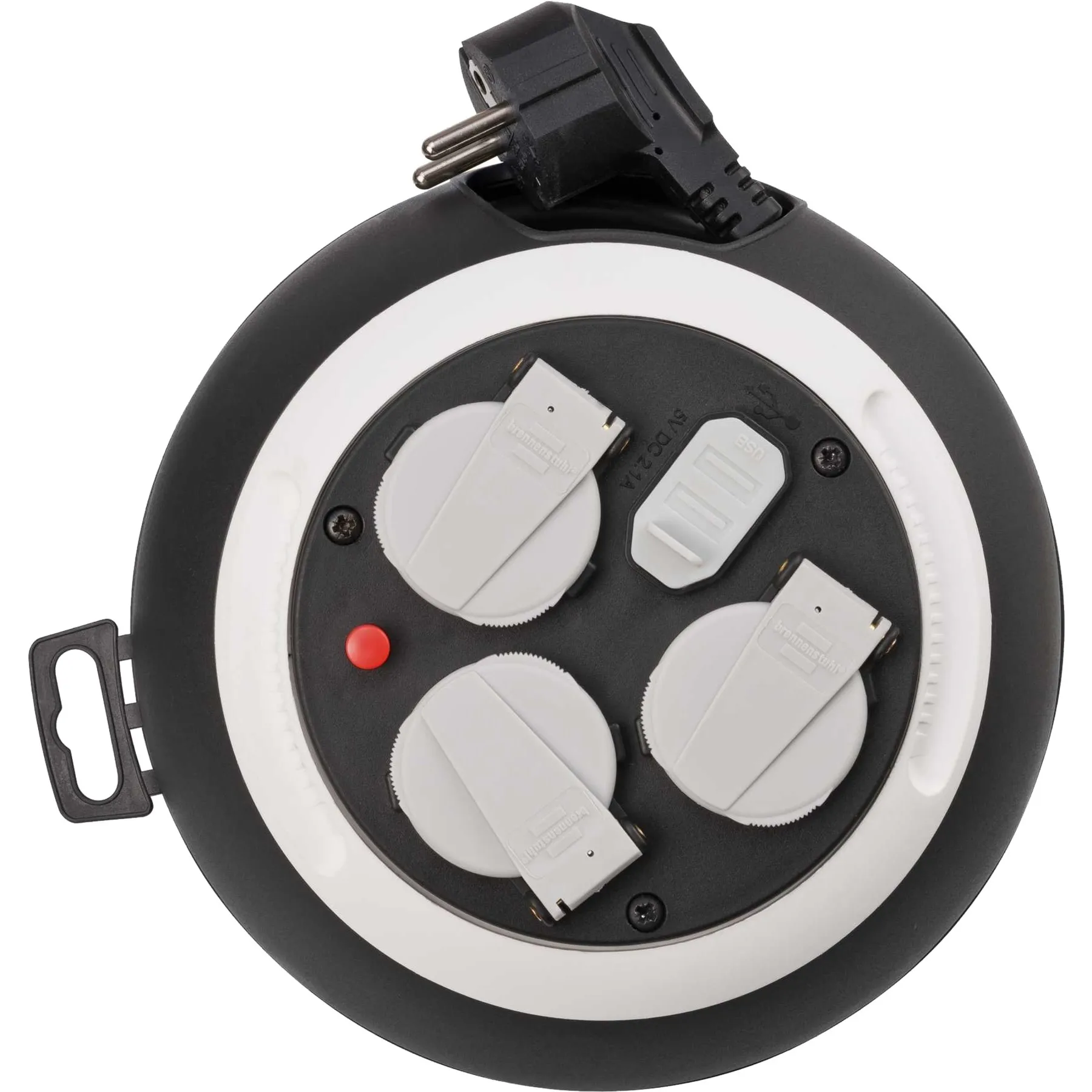 1109220600 prolunghe e multiple 3 m 3 presa(e) AC Interno Nero, Bianco, Tamburo per cavi - immagine 1
