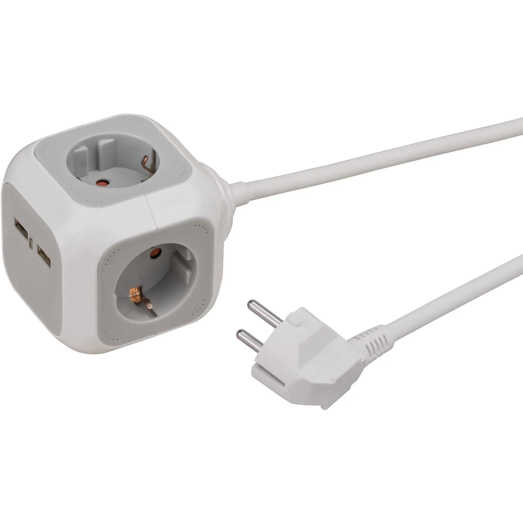 1150100 prolunghe e multiple 1,4 m 4 presa(e) AC Interno Grigio, Bianco, Ciabatta - immagine 1