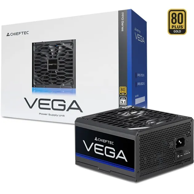 Vega PPG-850-S Watt alimentatore per computer 850 W 20+4 pin ATX ATX Nero, Alimentatore PC - immagine 1