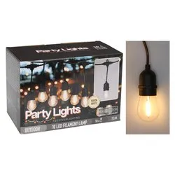 Catena luminosa PARTY LIGHTS (10 luci - Bianco caldo) (IP44) (750cm) LG1000010 - immagine 1