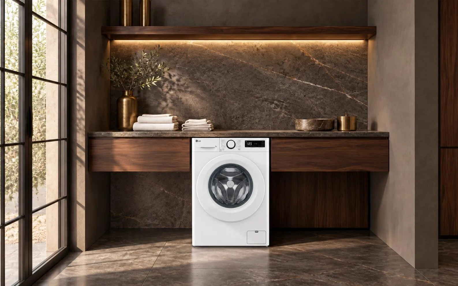 LG AI DD F2R3S09AIDD Lavatrice Slim a Carica Frontale 9kg Serie R3, Lavatrice Classe A -10%, 1200 giri, AI Wash, Motore Inverter Direct Drive, Smart Diagnosis, Libera installazione, Bianca - immagine 4