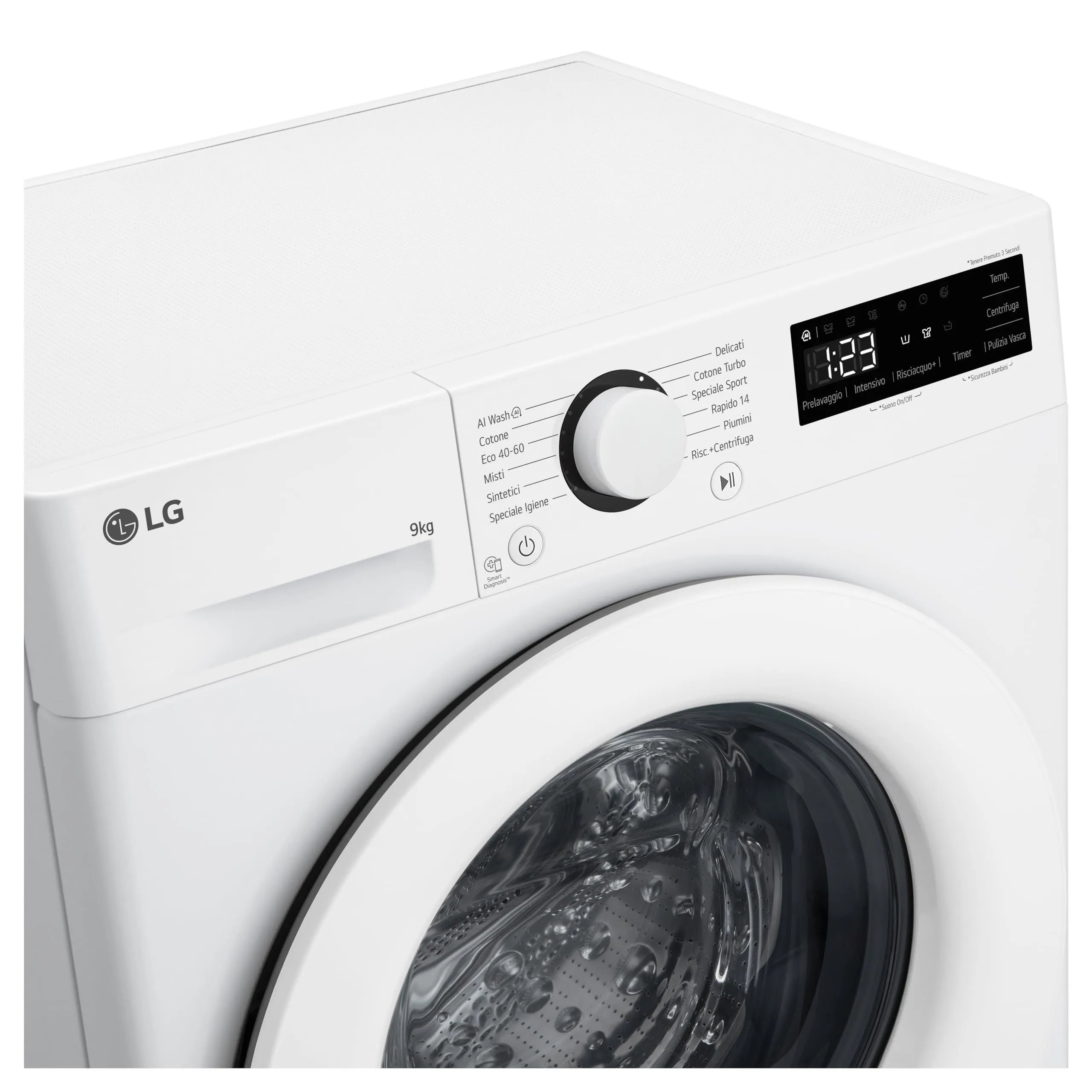 LG AI DD F2R3S09AIDD Lavatrice Slim a Carica Frontale 9kg Serie R3, Lavatrice Classe A -10%, 1200 giri, AI Wash, Motore Inverter Direct Drive, Smart Diagnosis, Libera installazione, Bianca - immagine 13