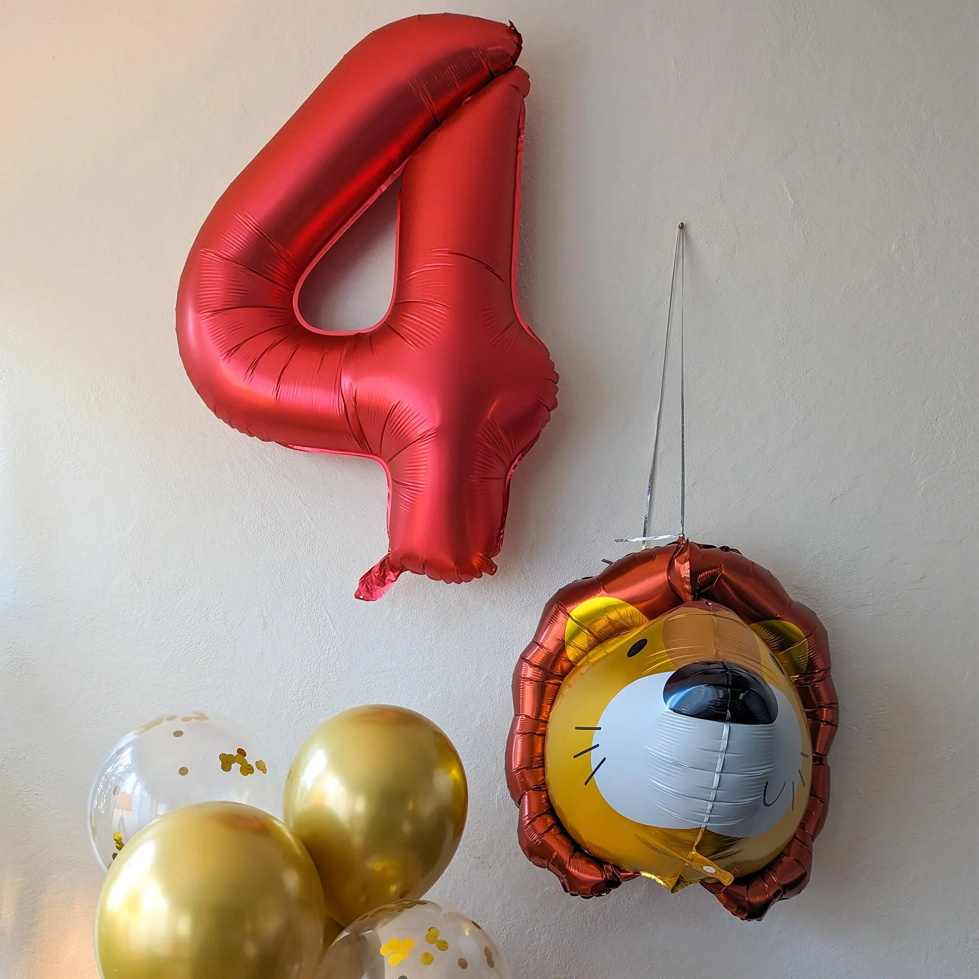 FUNFEST Palloncino Numero 3 Rosso Cromo 100cm - immagine 3