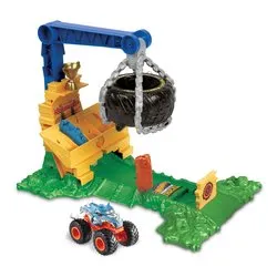 Playset Pista Rhinomite chargin arena smaher HOT WHEELS MONSTER TRUCKS HPT18 - immagine 1