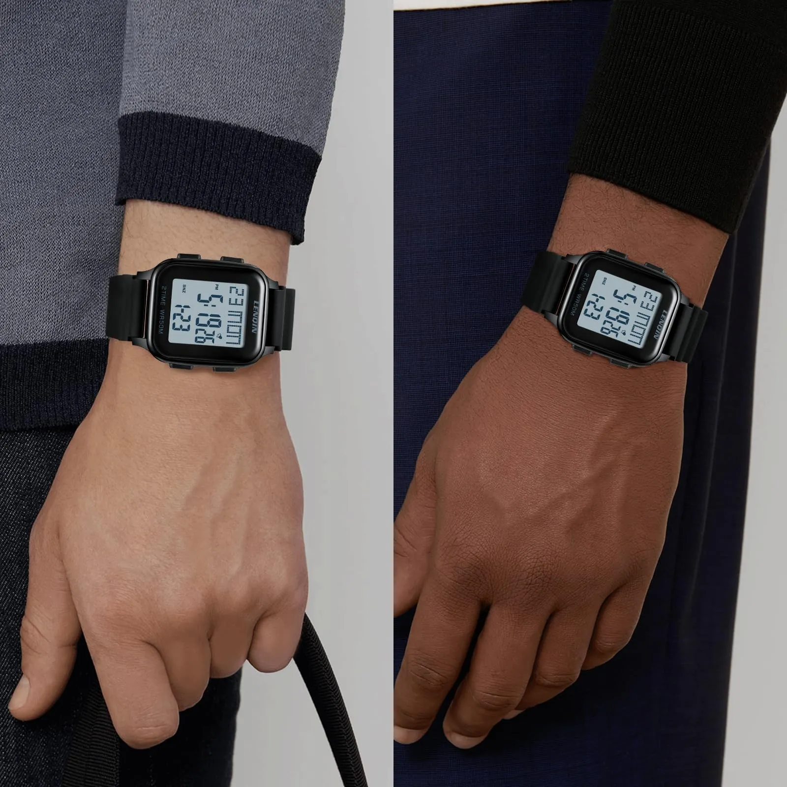 LN LENQIN Orologio Uomo Digitale Impermeabile Sportivo LED Cronometro - immagine 8