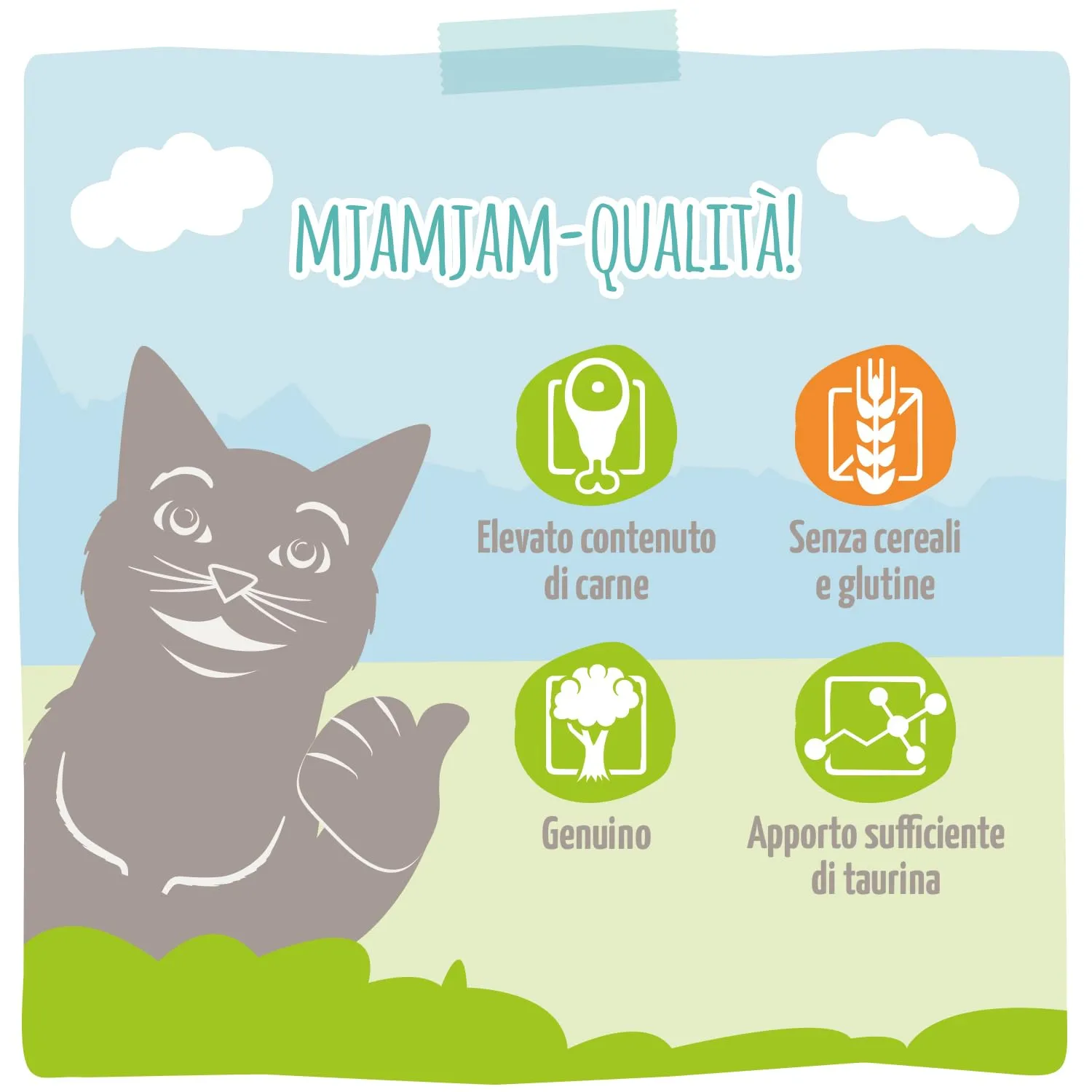 MjAMjAM - Cibo umido premium per gatti - DUO di anatra tenera e pesce d'acqua dolce con carote, confezione da 6 6 x 400g, senza cereali con carne extra, Anatra + pesce, Confezione da 6 (6 x 400 g) - immagine 4