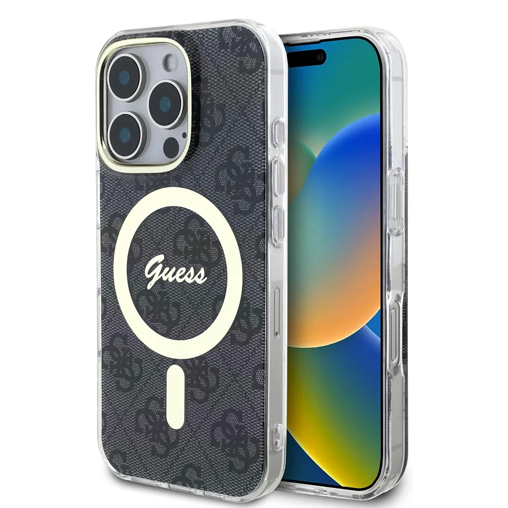 Custodia MagSafe per Apple iPhone 16 Pro, Guess, IML 4G, Nera - immagine 1