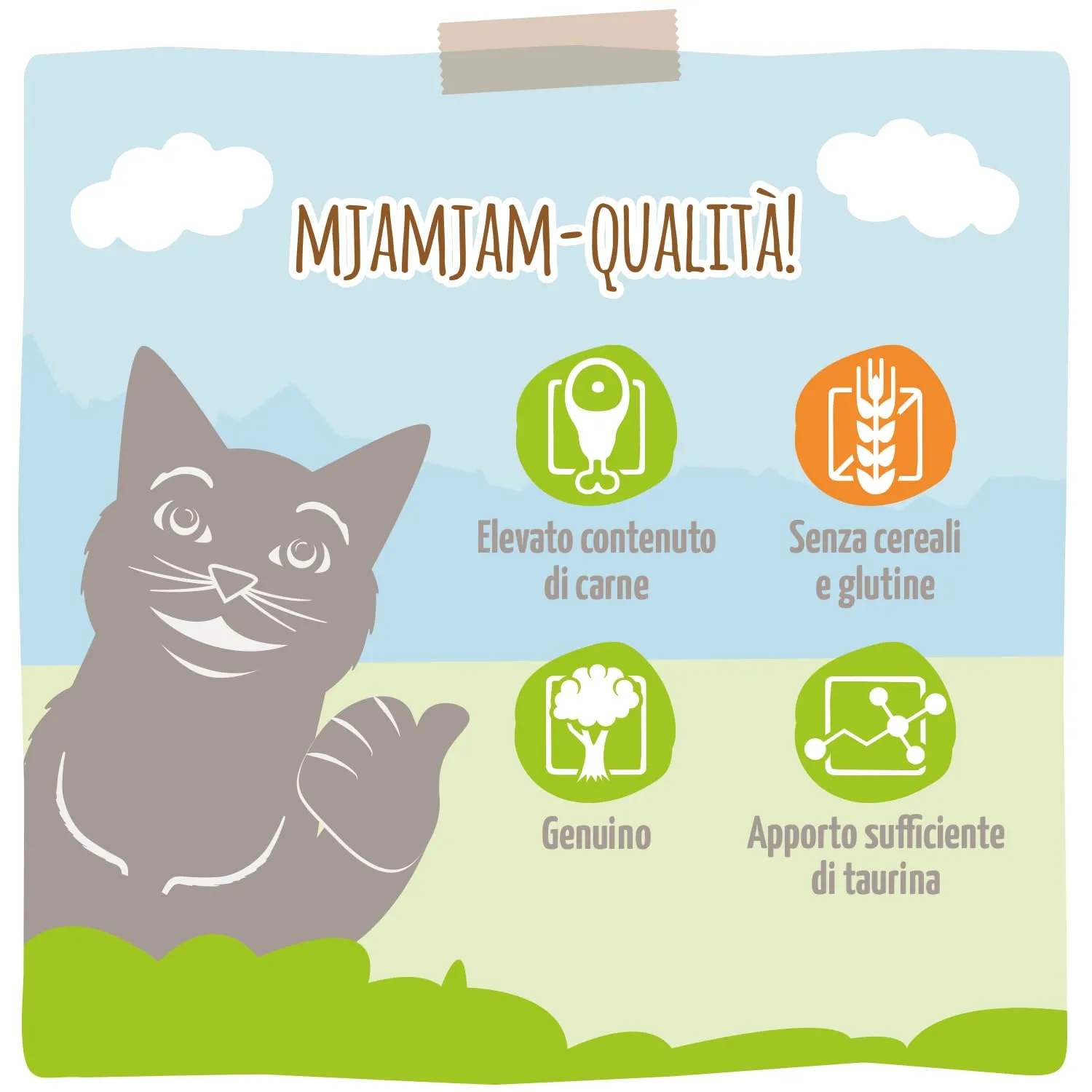 MjAMjAM - Cibo umido premium per gatti - Quetschie - DUO a base di gustoso manzo e squisito tacchino con zucca cotta a vapore, confezione da 6 (6 x 300g), senza cereali con carne extra - immagine 4