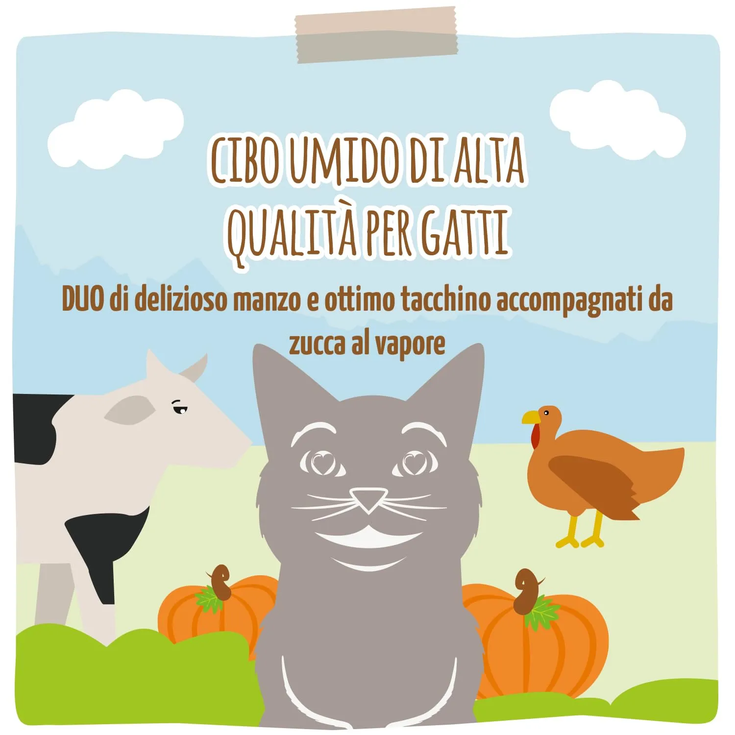 MjAMjAM - Cibo umido premium per gatti - Quetschie - DUO a base di gustoso manzo e squisito tacchino con zucca cotta a vapore, confezione da 6 (6 x 300g), senza cereali con carne extra - immagine 5