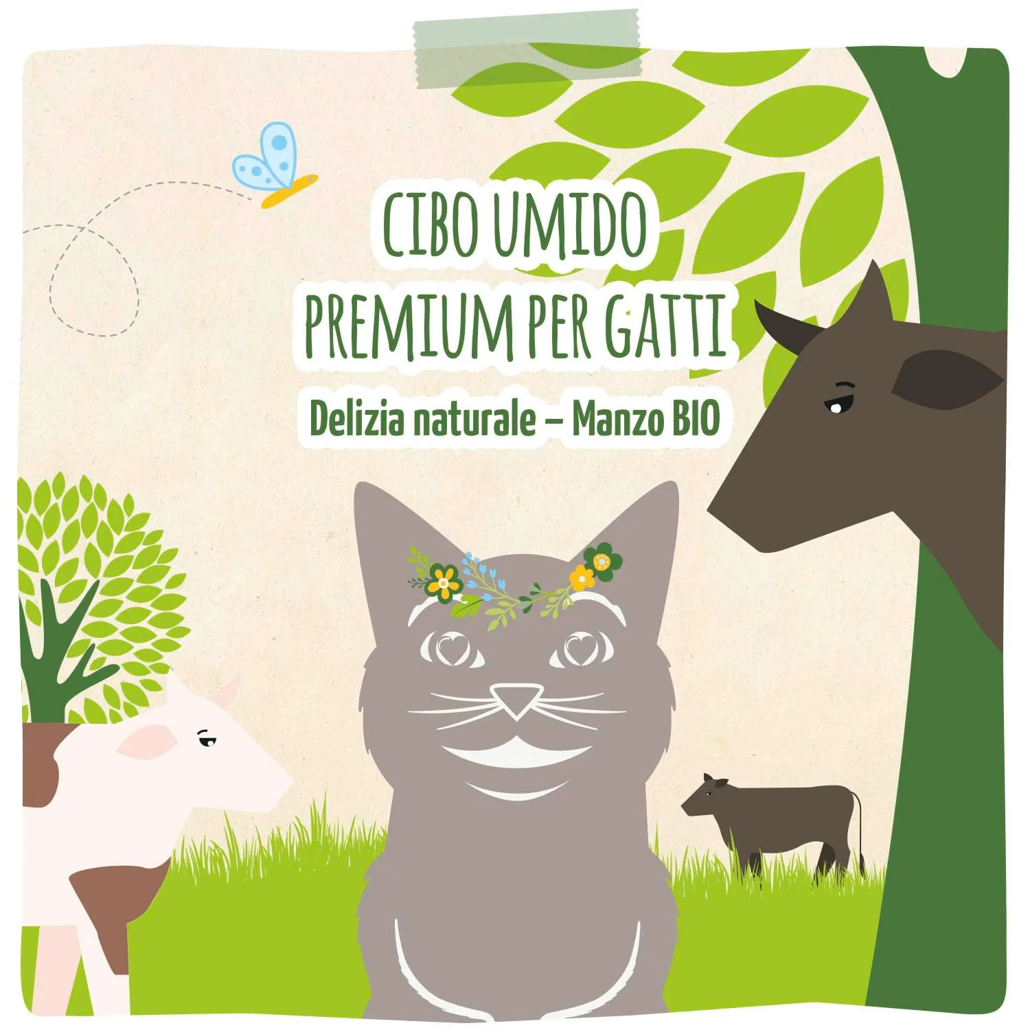MjAMjAM - Cibo umido premium per gatti - naturalmente delizioso - manzo BIO, confezione da 6 (6 x 200 g), senza cereali con carne extra - immagine 6
