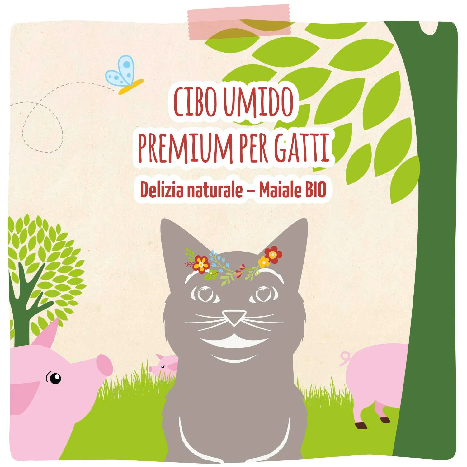 MjAMjAM - Cibo umido premium per gatti - naturalmente delizioso - Maiale BIO, confezione da 6 (6 x 200 g), senza cereali con carne extra - immagine 5