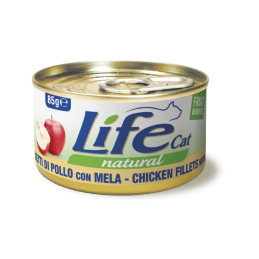 Life Natural Cat 85g (ADULT, POLLO E MELA) - immagine 1