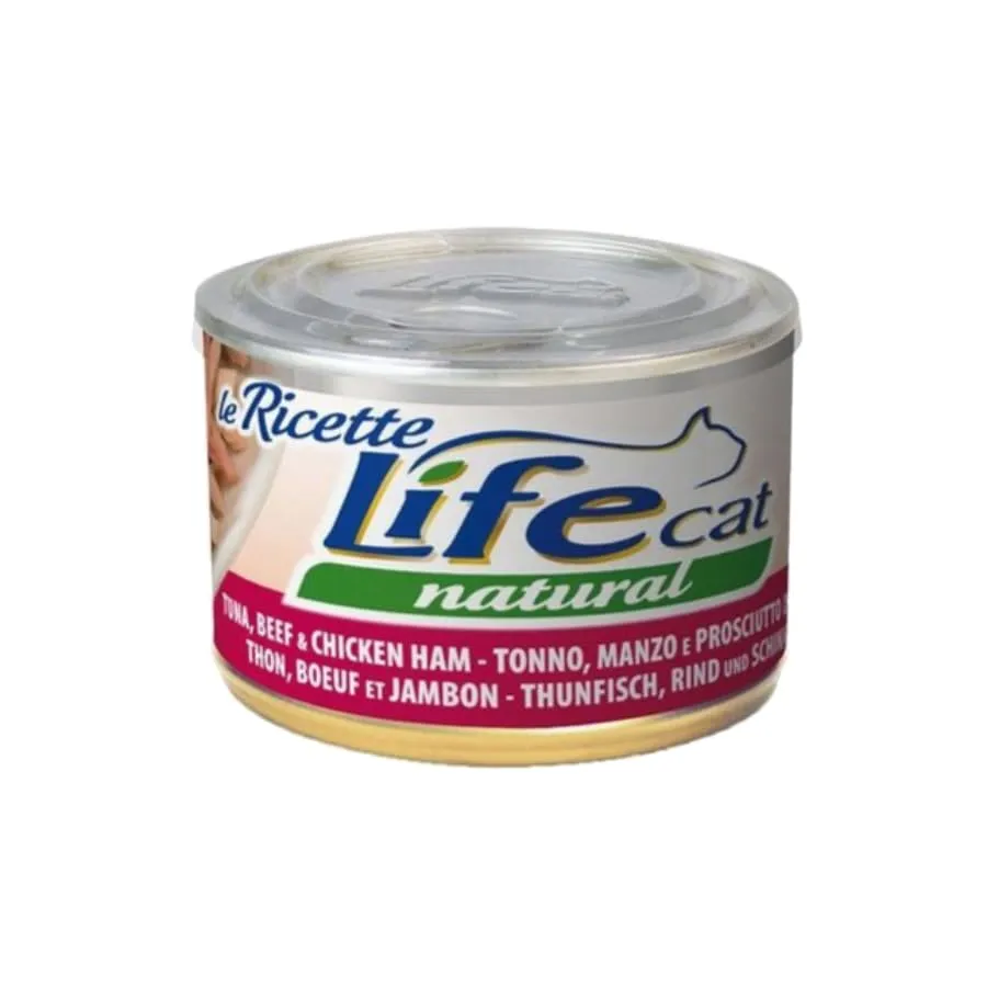 Life Natural Cat 85g (ADULT, TONNO, POLLO E MANZO) - immagine 1