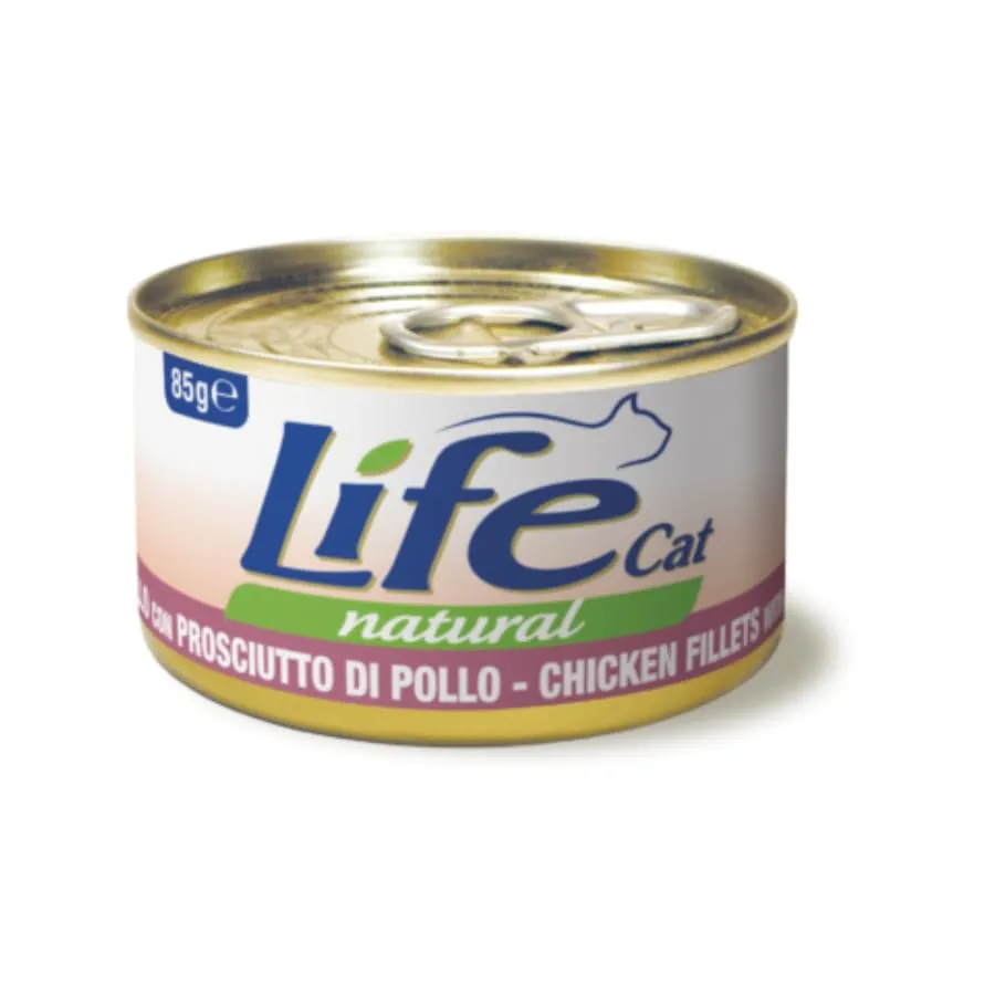 Life Natural Cat 85g (ADULT, POLLO E PROSCIUTTO) - immagine 1