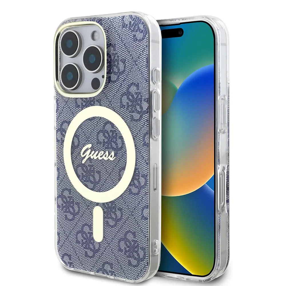 Custodia MagSafe per Apple iPhone 16 Pro Max, Guess, IML 4G, Blu - immagine 1