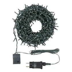 Filo Verde 1660 luci - LED Bianco caldo (30 + 4 mt) 2 Giochi di luce XMAS KING IP44 78895 - immagine 1