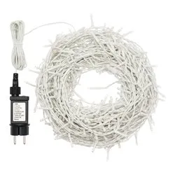 Tenda luminosa Natale Bianco 1000 luci - LED Bianco freddo (10 + 4 mt) 8 Giochi di luce XMAS KING IP44 66823 - immagine 1