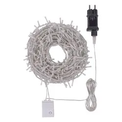 Filo Trasparente 1660 luci - LED Bianco caldo e Bianco freddo (30 + 4 mt) 2 Giochi di luce XMAS KING IP44 78925 - immagine 1