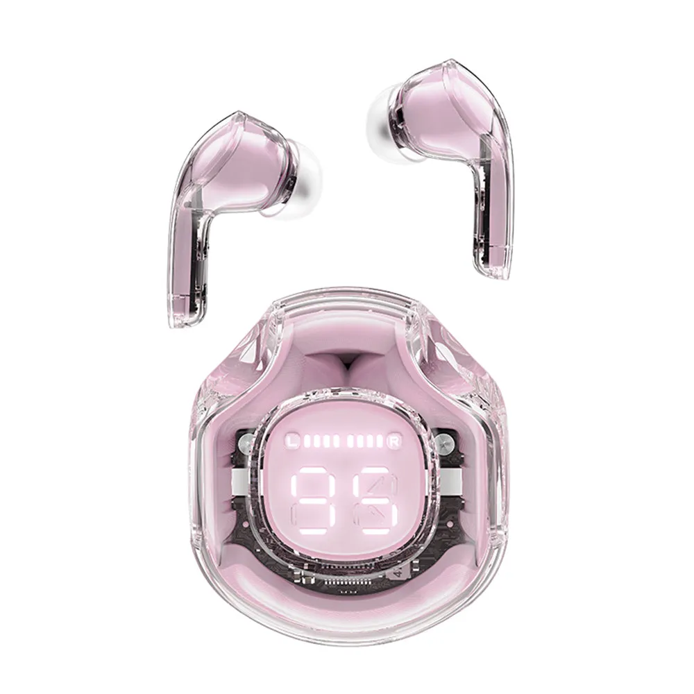 Handsfree Bluetooth Acefast T8, TWS, Rosa - immagine 1