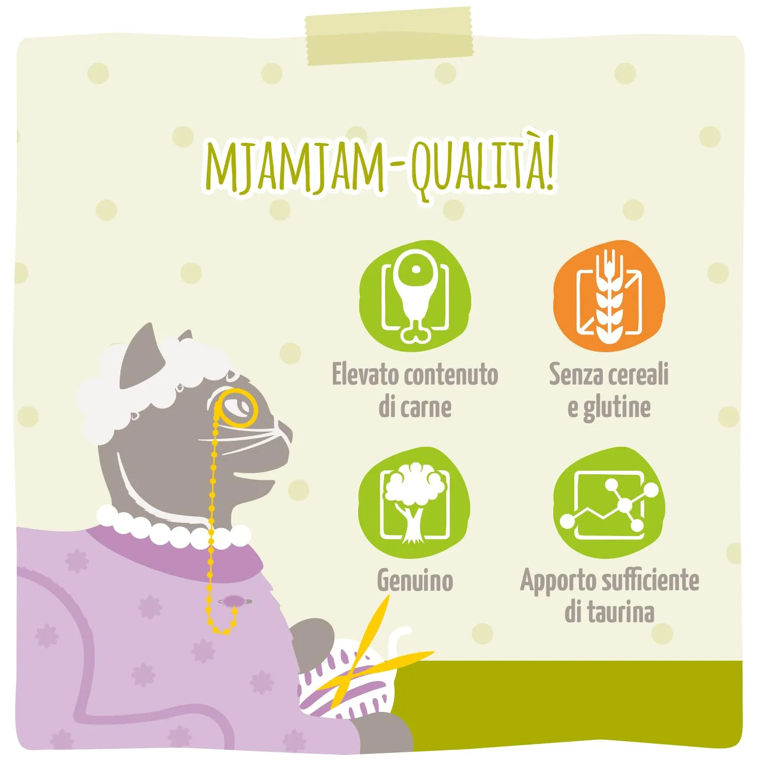 MjAMjAM - Cibo umido premium per gatti - Quetschie - Senior - DUO di anatra e coniglio, confezione da 6 (6x300g), senza cereali - immagine 4