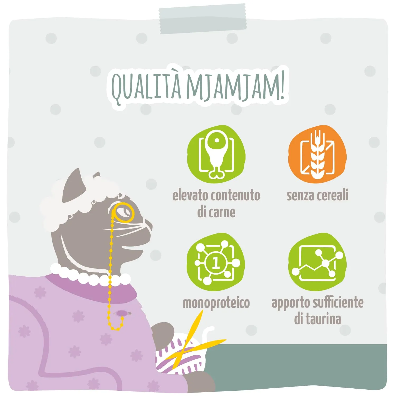 MjAMjAM - Cibo umido Premium per gatti - Quetschie - Senior - Pollo succoso, confezione da 12 (12x125g), senza cereali - immagine 4