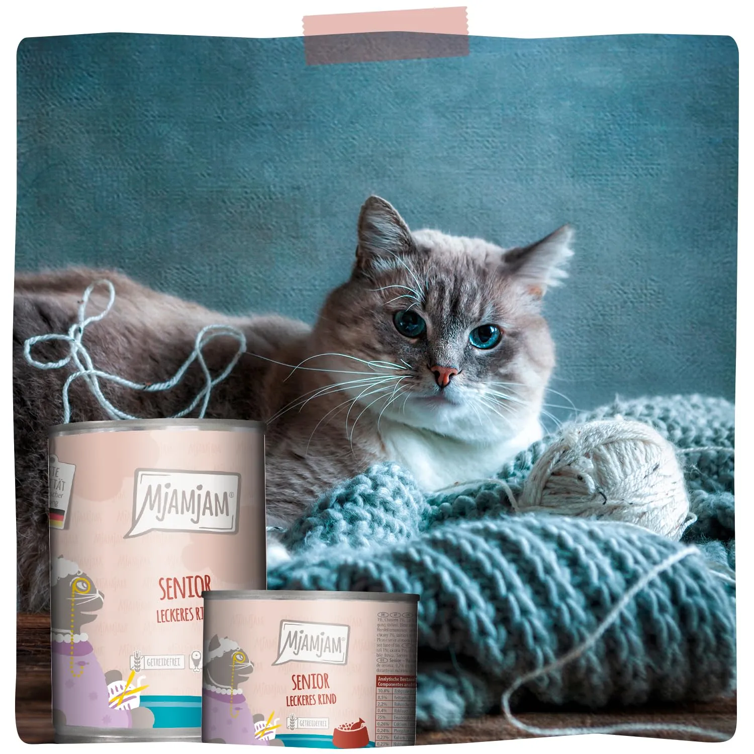 MjAMjAM - Cibo umido Premium per gatti - Senior - Manzo delizioso, confezione da 6 (6x400g), senza cereali - immagine 6