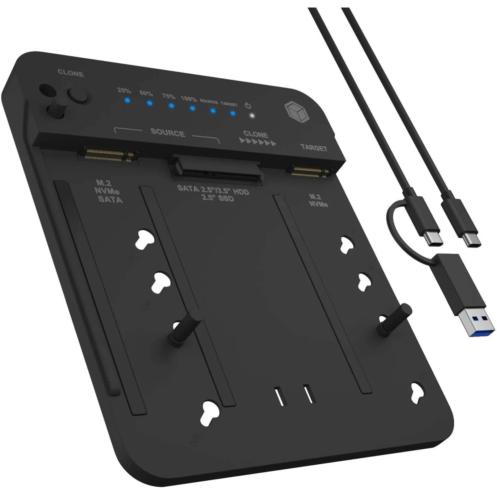 IB-2913MCL-C31 USB 3.2 Gen 2 (3.1 Gen 2) Type-C Nero, Docking station - immagine 1