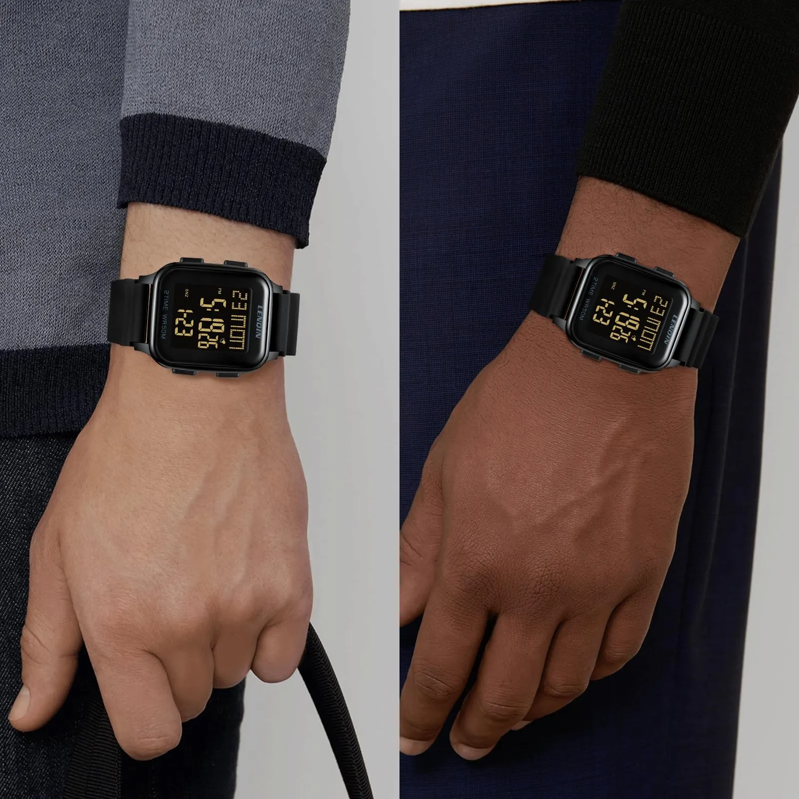 LN LENQIN Orologio Uomo Digitale Impermeabile Sportivo LED Cronometro - immagine 5