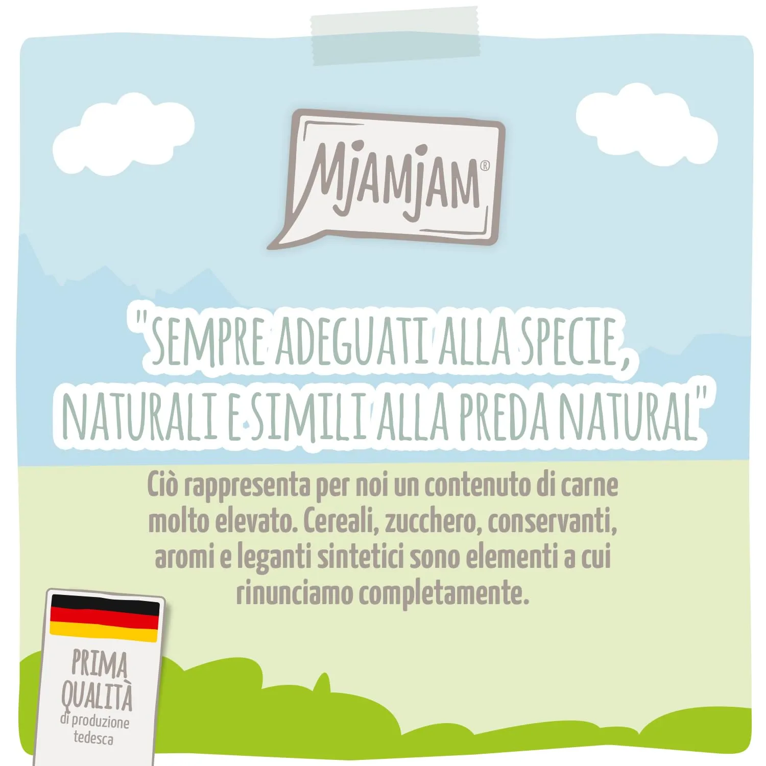 MjAMjAM - Cibo umido premium per gatti - Squeeze - DUO di ottima carne di vitello e aringa, confezione da 6 (6x300g), senza cereali - immagine 2