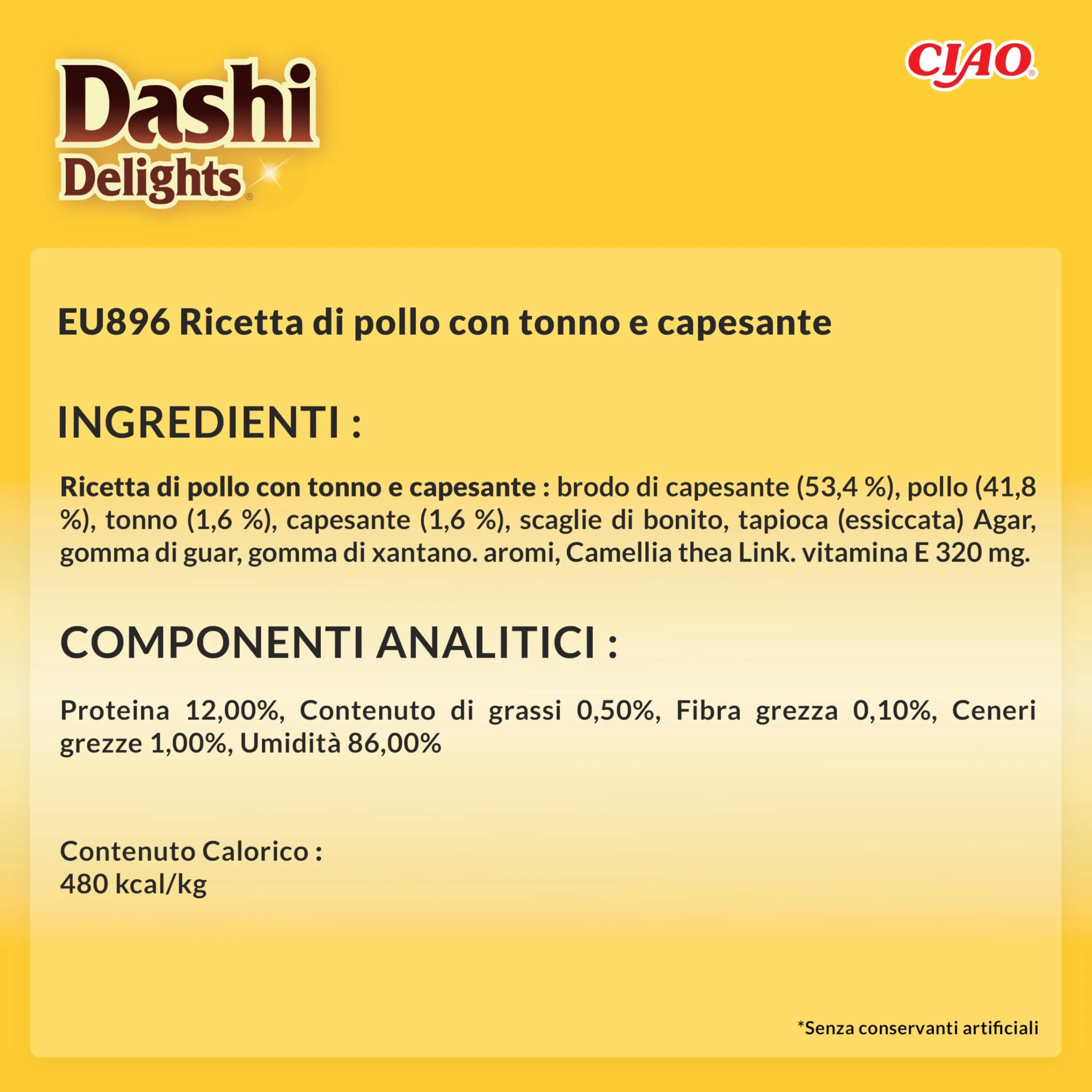 INABA Dashi Delights Delicate Flakes, Cibo Umido per Gatti con Pollo, Tonno e Capesante, Fiocchi in Brodo di Pesce, Ricco di Proteine, Ingredienti Naturali, Pasto Complementare, 12 Confezioni da 40 g - immagine 6