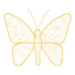 Farfalla Oro (L58 H43 cm) 1 gioco di luce (1pz) 400 luci - MICROLED Bianco caldo IP44 490654 - immagine 1