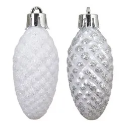 Pigne (12pz-9,5cm) Plastica White 028488 - immagine 1