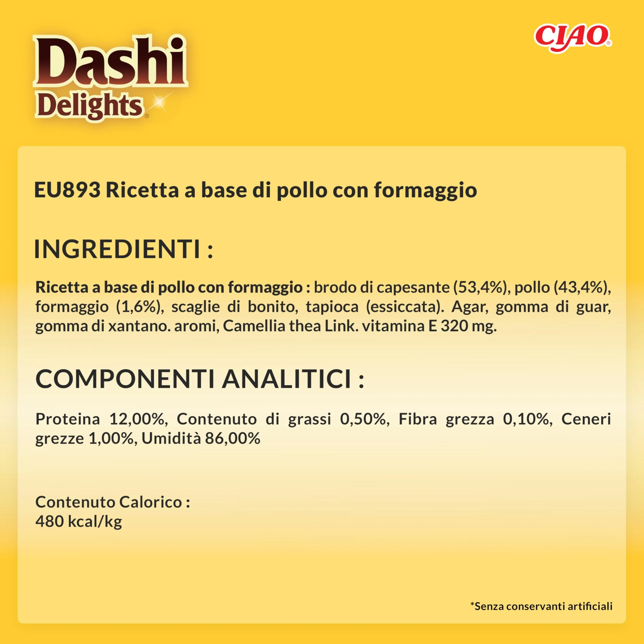 INABA Dashi Delights Delicate Flakes, Cibo Umido per Gatti con Pollo e Formaggio, Fiocchi in Brodo di Pesce, Ricco di Proteine, Ingredienti Naturali, Pasto Complementare, 12 Confezioni da 40 g - immagine 6