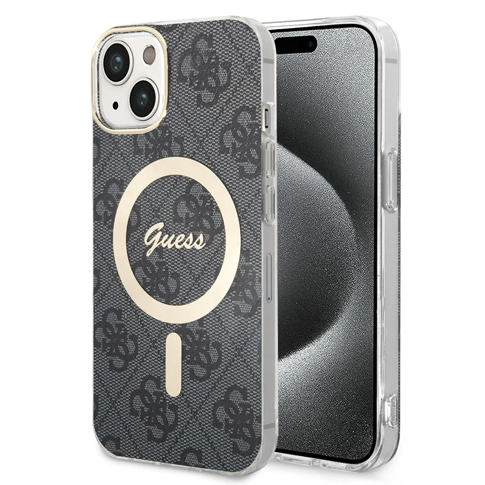 Custodia MagSafe per Apple iPhone 15 Plus, Guess, IML 4G, Nera - immagine 1