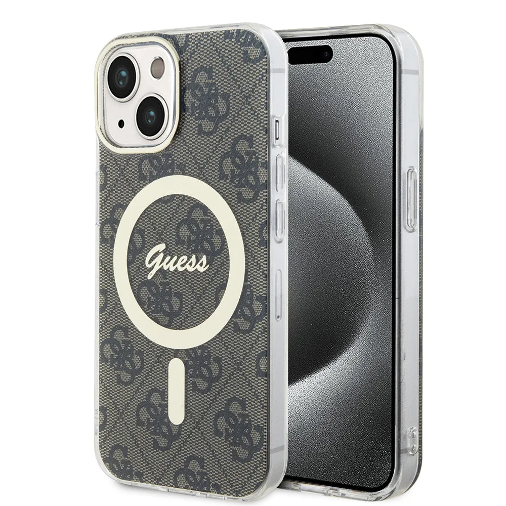 Custodia MagSafe per Apple iPhone 15 Plus, Guess, IML 4G, Marrone - immagine 1