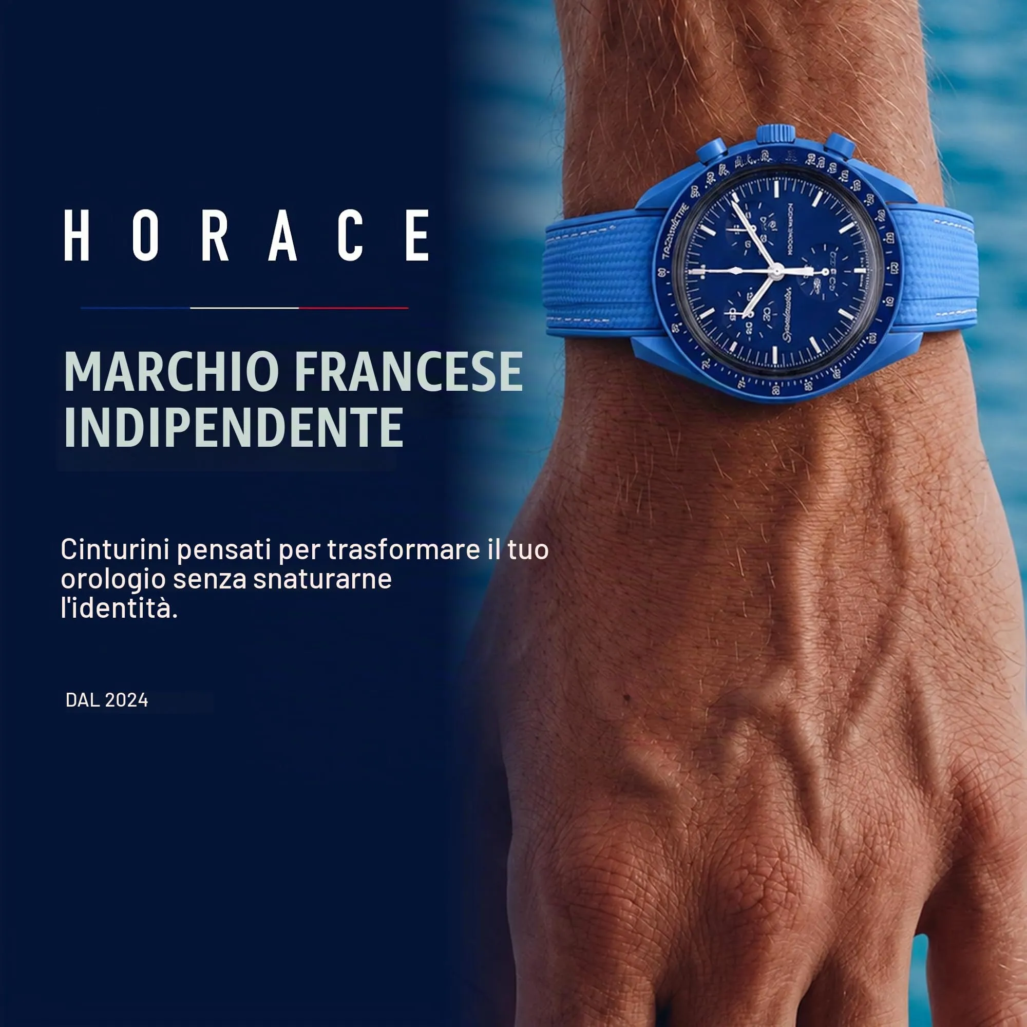 HORACE Cinturino universale per orologio in silicone liquido 20mm – Compatibile Omega x Swatch MoonSwatch – Kit di montaggio incluso (Rosso/Cucitura Bianca) - immagine 9