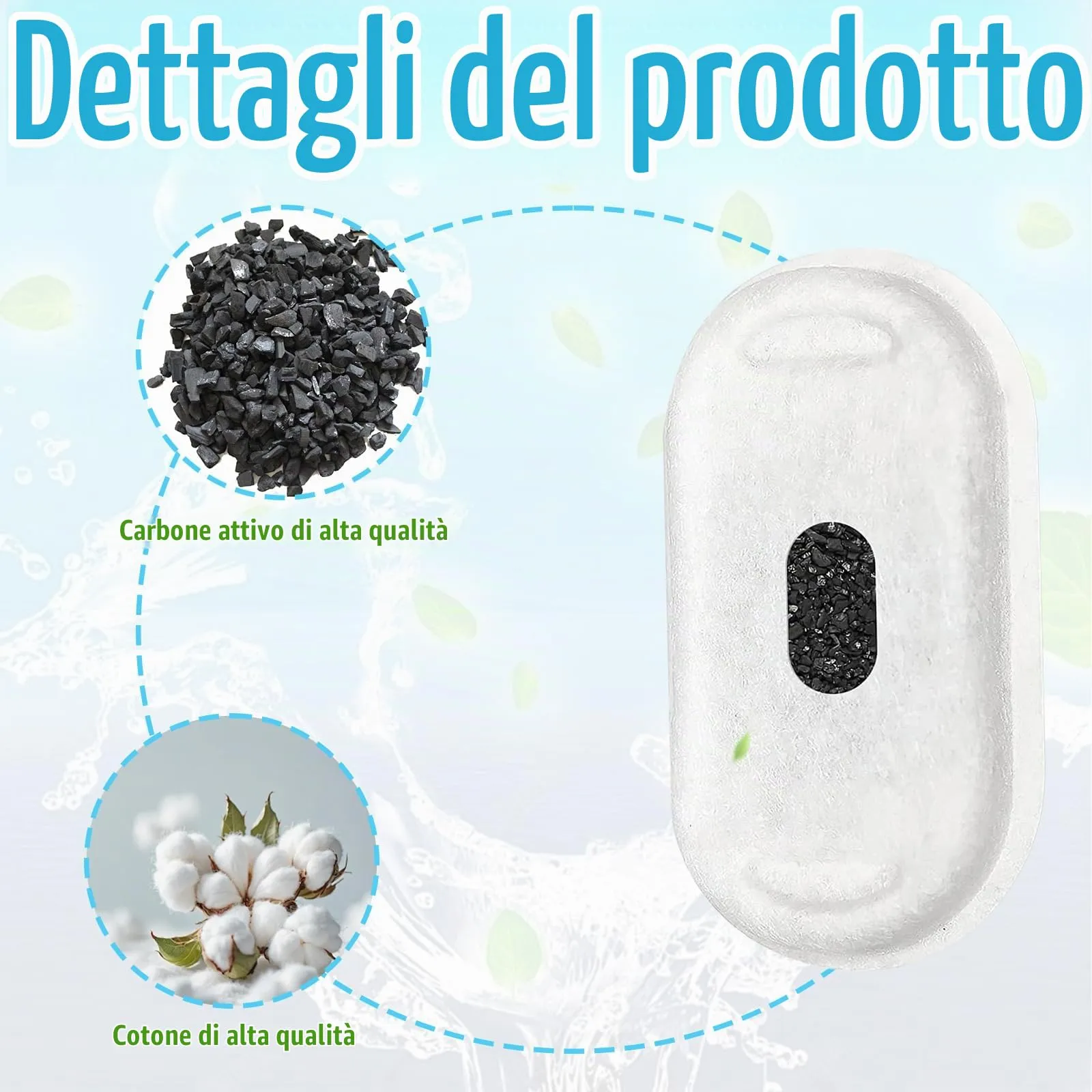 Filtri per Fontana per Gatti, 32 Pezzi Filtri Fontanella per Gatti, Filtro di Ricambio per Fontana, Filtri di Ricambio per Fontana per Gatti in Acciaio Inossidabile 108/3,2 L e 2 l Gatti e Cani - immagine 3