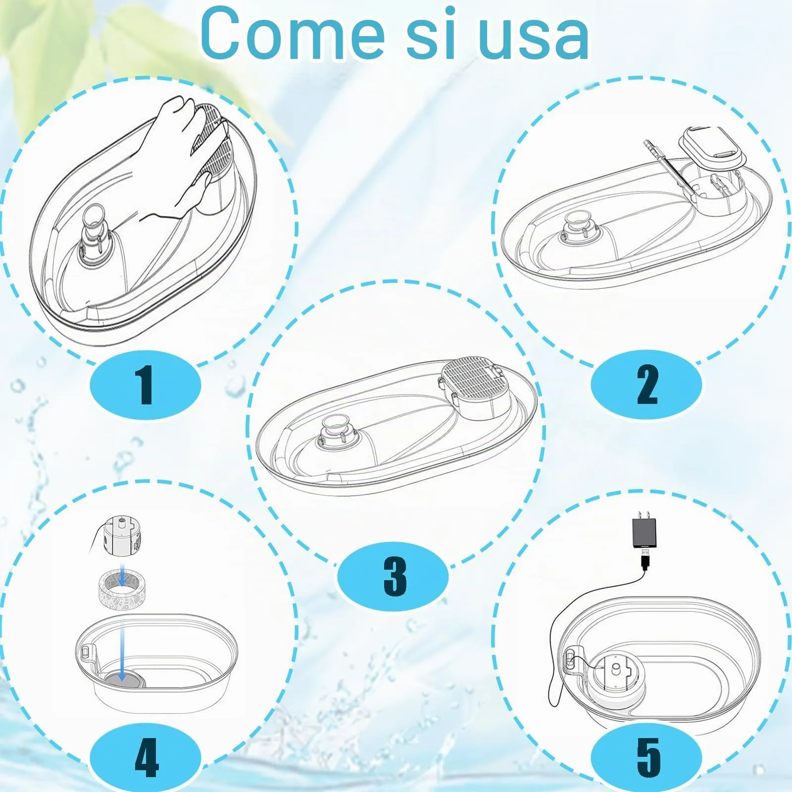 Filtri per Fontana per Gatti, 32 Pezzi Filtri Fontanella per Gatti, Filtro di Ricambio per Fontana, Filtri di Ricambio per Fontana per Gatti in Acciaio Inossidabile 108/3,2 L e 2 l Gatti e Cani - immagine 5